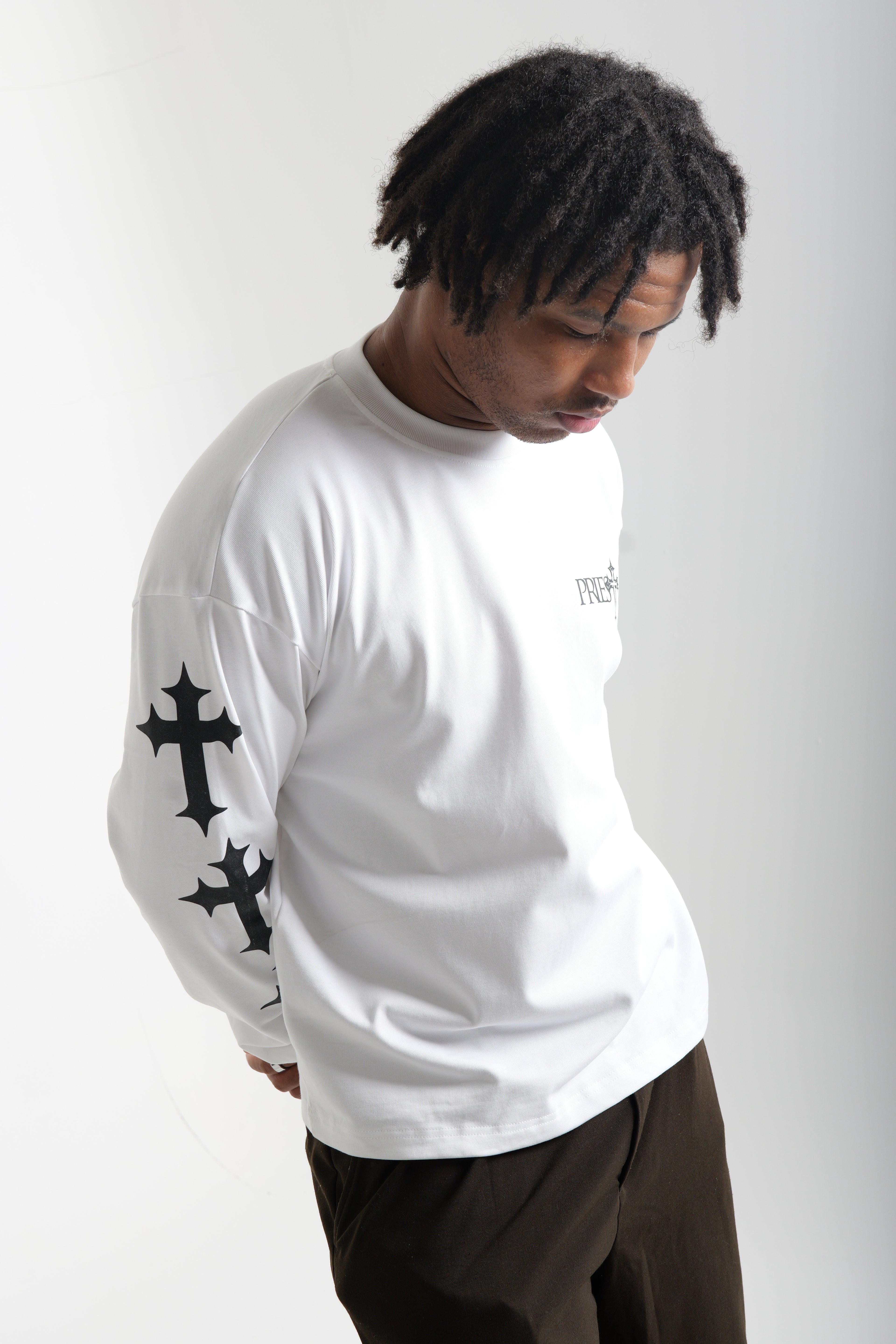 Dominion Core White Long Sleeve Tee