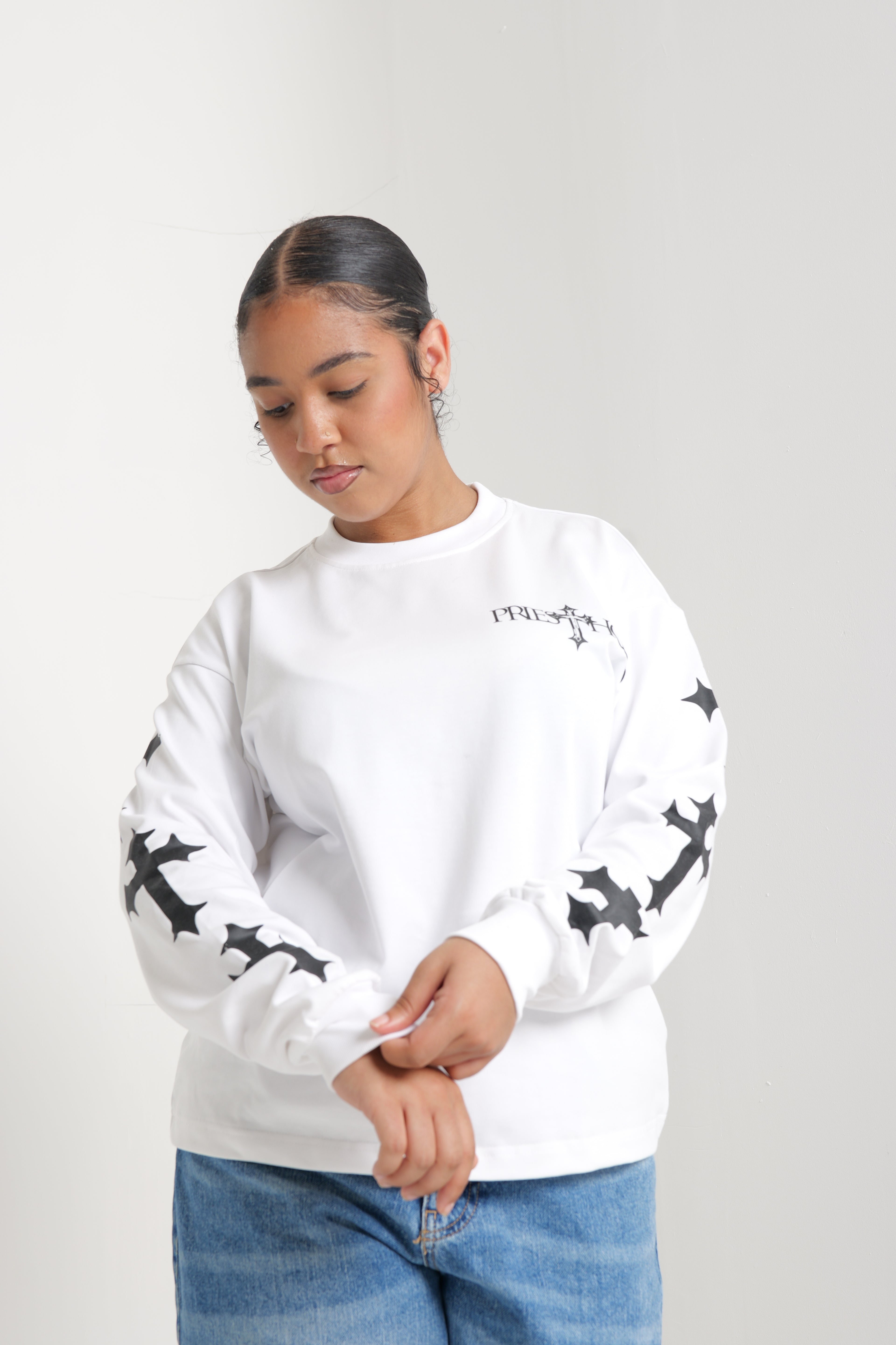Dominion Core White Long Sleeve Tee